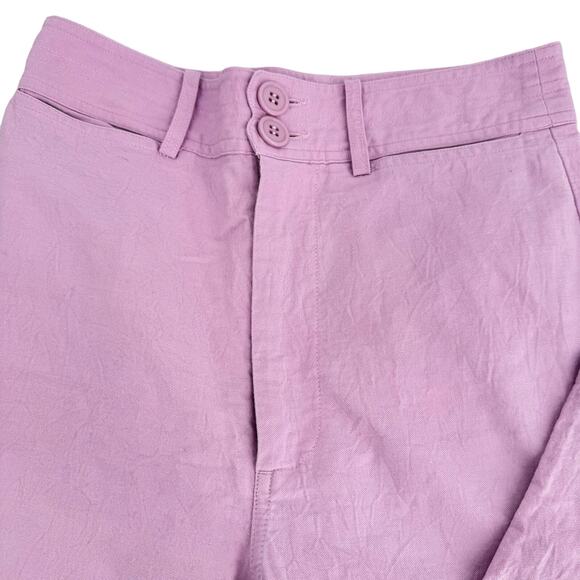 Apiece Apart Merida High Rise Cotton Pants Straight Leg Lavender Spring Summer 2 - Picture 6 of 11